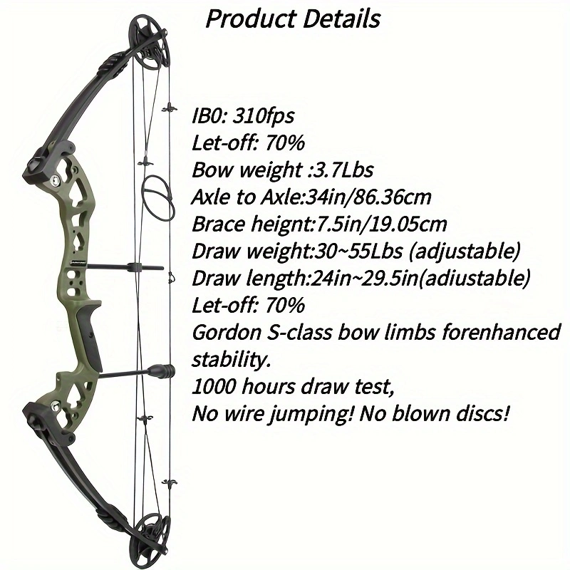 Composite Bow Set for Home Shooting Accurate Shooting and Target Shooting Adult/Beginner's Right Hand/Left Hand